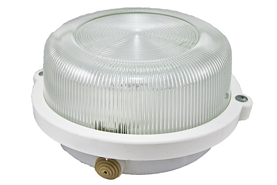 Светильник  НПП 03-100-005 (корпус с обручем без решетки, белый)
