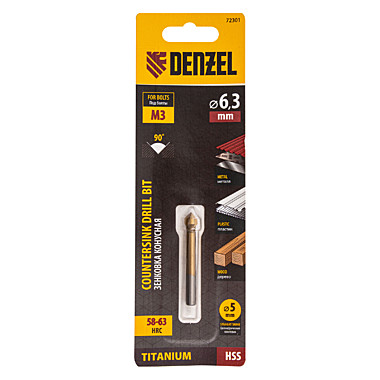 Зенковка d- М  3 (2,5мм) // DENZEL 