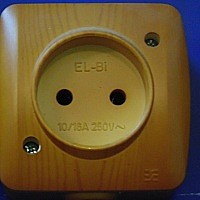 Розетка EL-BI герм. сосна откр. уст. Alsu