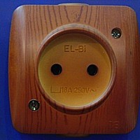 Розетка EL-BI герм. вишня откр. уст. Alsu