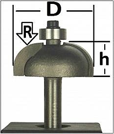 Фреза по дереву  1018 R 6 (ножка d-8мм)