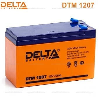 Аккумулятор DTM 1207  12В /  7,2А/ч // Delta