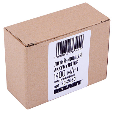 Аккумулятор 18500  3,7V  1400 mAh Li-ion // REXANT