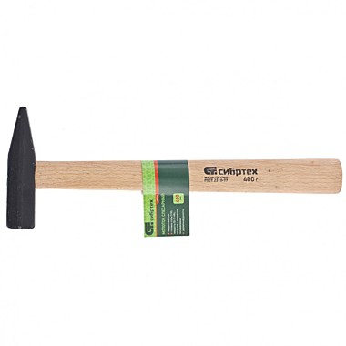 Молоток слесарный, деревян-я ручка, квадратный боек   400гр./// Сибртех