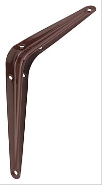Кронштейн сталь, угловой с ребром ( коричневый )      175х150мм,  WS125 BR