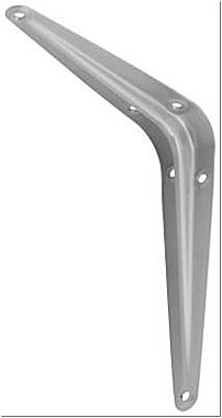 Кронштейн сталь, угловой с ребром ( серый )      125х100мм,  WS125 S