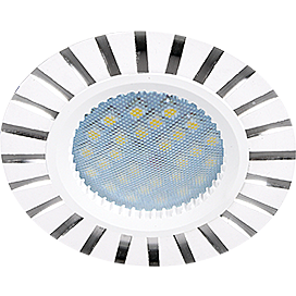 Светильник декоративный Ecola MR16 DL3183 GU5.3 встр. литой белый/алюм Полоски. 23х78
