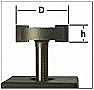 Фреза по дереву  1008  d-33мм, h-12мм (ножка d-8мм)