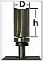 Фреза по дереву  1021  d-16мм, h-30мм (ножка d-8мм)