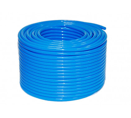 Пневмотрубка  полиуретановая PU95    6 х 4мм ( 8 атм. голубая )  1 метр // Китай