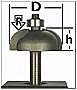 Фреза по дереву  1018 R 5(ножка d-8мм)