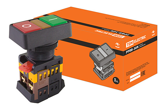 Выключатель кнопочный  PPBB-30N сдвоенная 