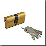 Личина ЦМ перфо ключ+ключ С80мм /40+40/, ( Латунь ) 