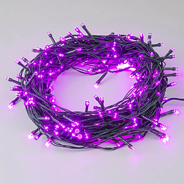 Гирлянда светодиодная Uniel 200 LED, 20м, розовый, провод зеленый