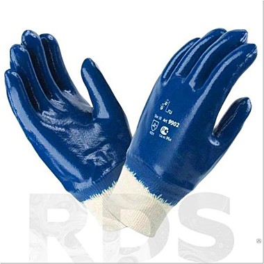 Перчатки, Акрил (светлые / синий Облив) размер L-XL  