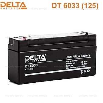 Аккумулятор DT 6033 6В   3.3А/ч // Delta