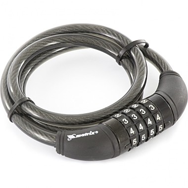 Замок тросовый велосипедный кодовый   10 х 950мм // MATRIX